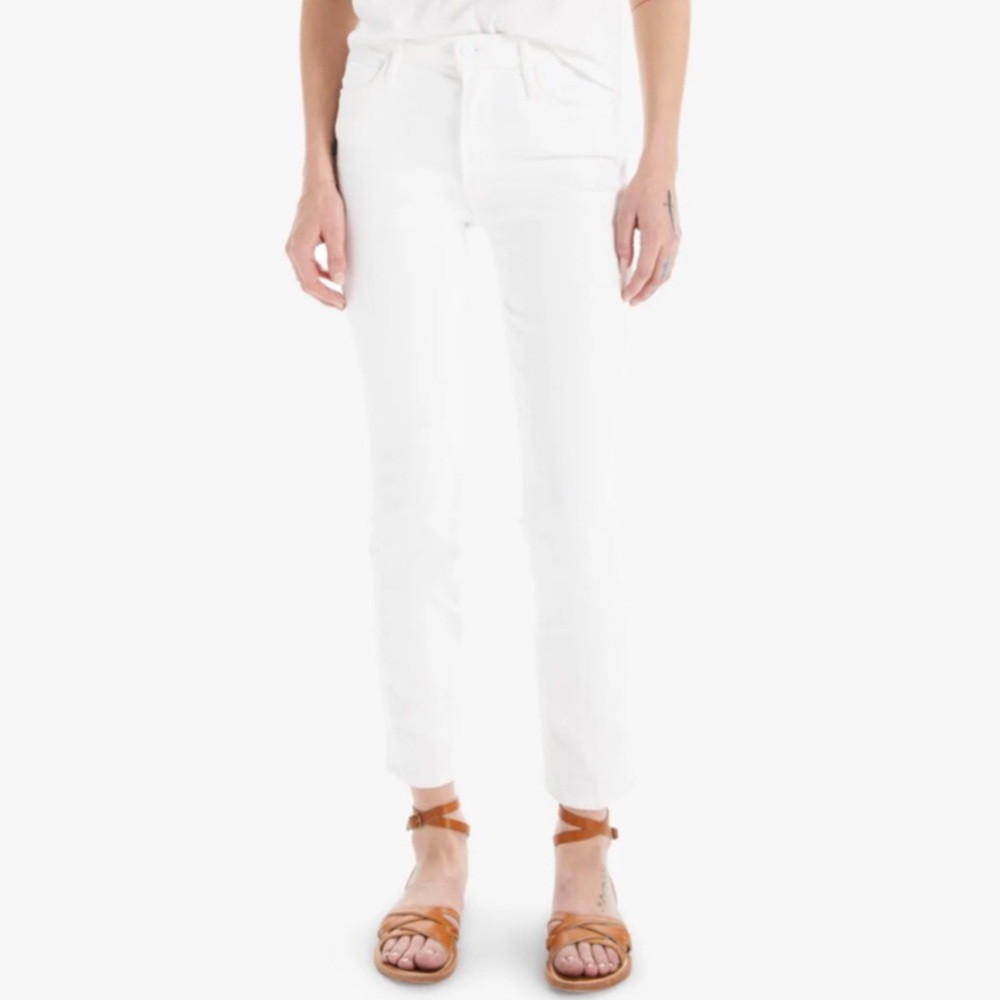 “NEW” MOTHER The Hustler Ankle Fray Jean